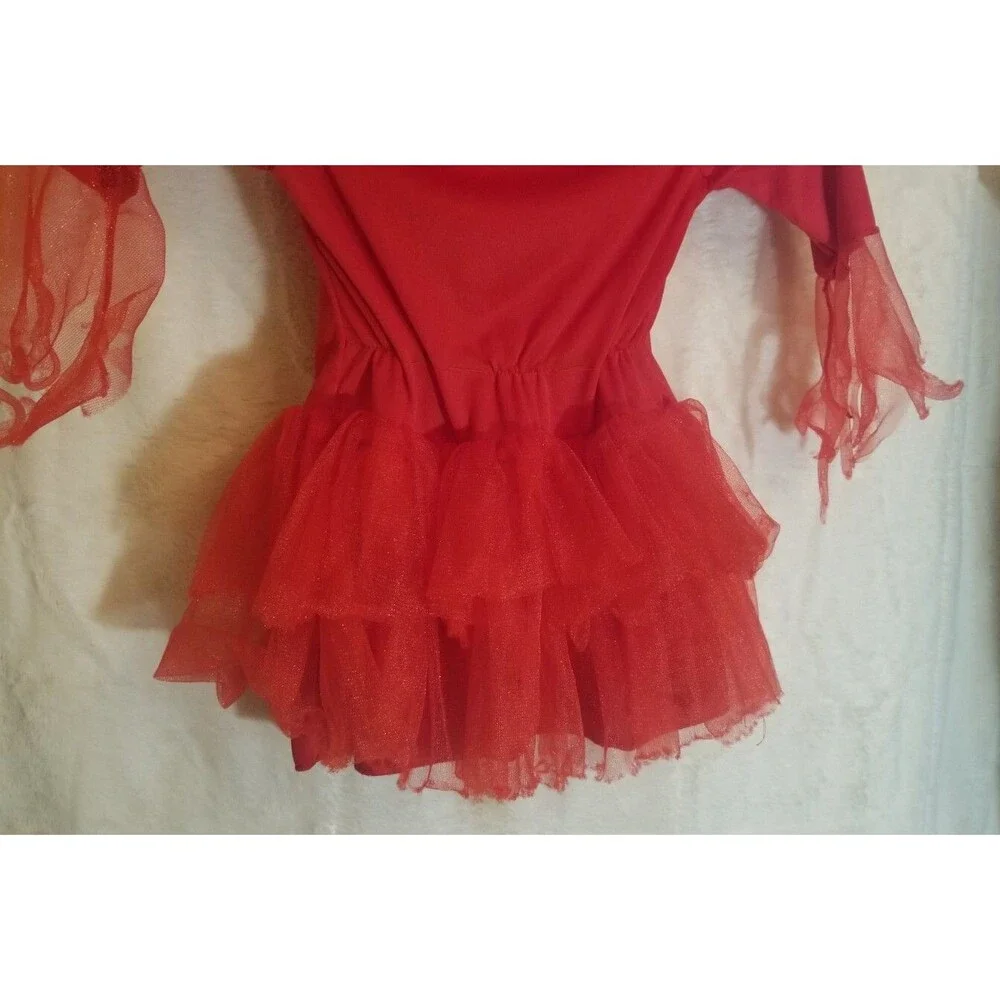Girls' Target Devil Red Tutu Dress with Attached Horns Size Small (4-6x) - Picture 8 of 11